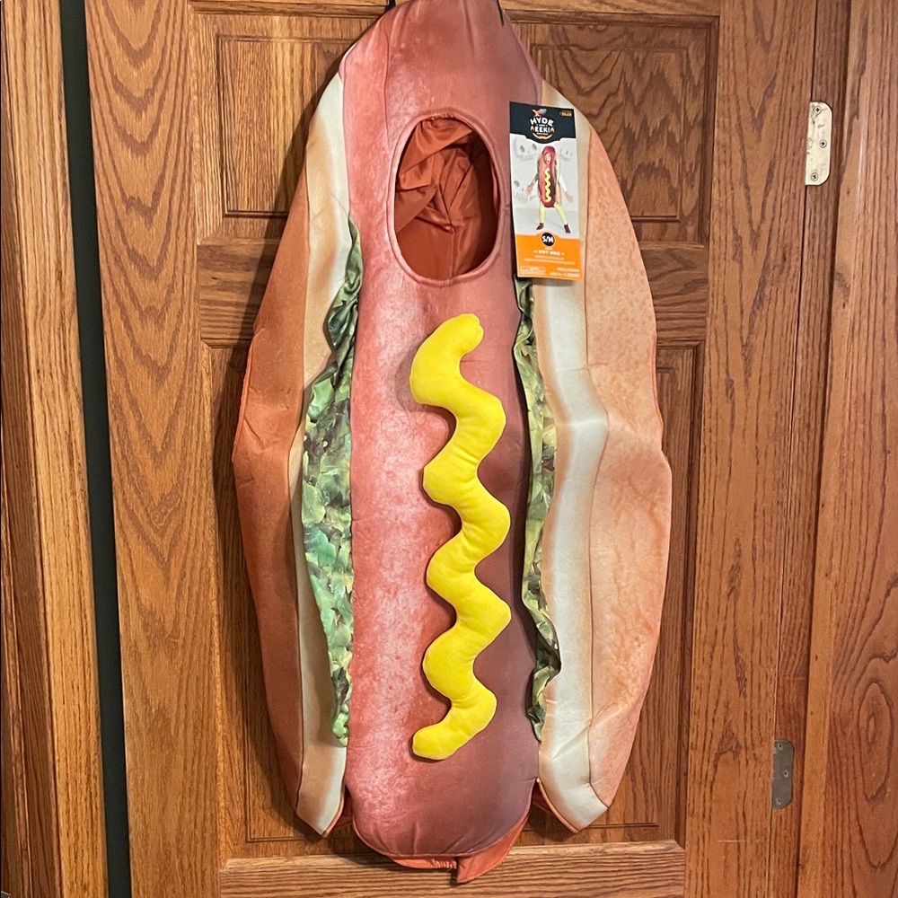 Hot Dog Costume with Mustard Detail